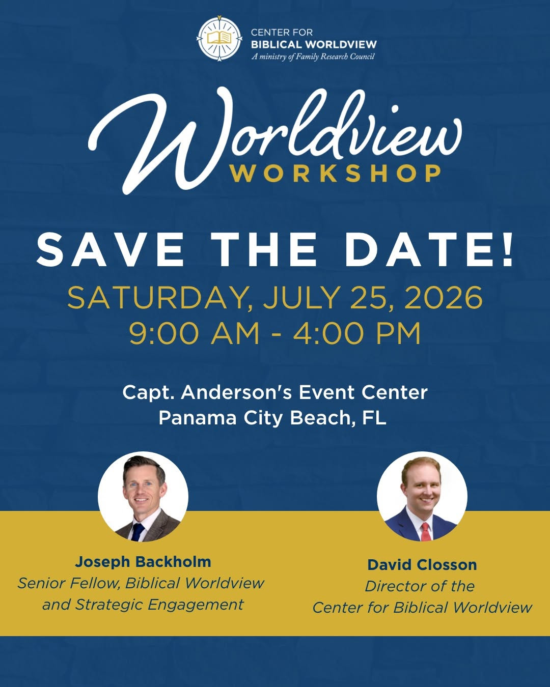 worldview workshop jul 2026